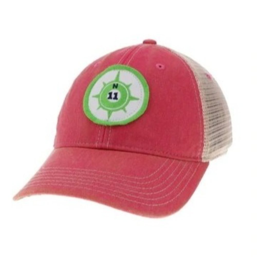NEW Eleven North Clothing Co Legacy Old Favorite Relaxed Twill Trucker Pink Hat - Picture 9 of 9